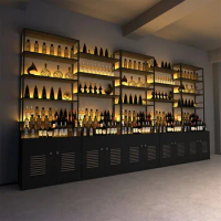 Living Room LED Wine Cabinets Display Buffet Holder Drink Wine Cabinets Liquor Cellar Cremalheira De Vinho Kitchen Furnitures