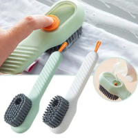 Multifunction Automatic Soap Liquid Adding Shoe Brush Soft-bristled Clothes Brush Clothing Board Brush Soap Dispenser