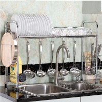 不銹鋼廚房單雙水槽架洗菜盆瀝水置物架盤子碗碟收納濾水架瀝碗架