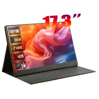 17.3 Inch 144Hz IPS Ultra Slim Portable Monitor1920*1080P HDMI Type-C Display For Computer Laptop Xbox Ps4 Switch Gaming Screen