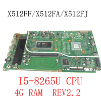 For Asus VivoBook X512FB X512FF X712FA X512FJ X512FJG Laptop Motherboard With I5-8265U CPU 4GB-RAM X512FA rev2.2 Mainboard