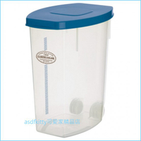 asdfkitty*日本製 SKATER 藍蓋塑膠密封防蟲米桶-5KG-附量米杯-有滾輪