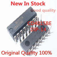 5 ชิ้น/ล็อต CD4015BE CD4015 DIP 14 ชิปลอจิกส์มาตรฐานสำหรับตัวนับสัญญาณ มีสินค้าใหม่ ไอซีแท้