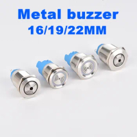 Metal Buzzer 16mm19mm22MM alarm LED red light flash speaker intermittent signal lamp high decibel 12V 24V 220V screw pin