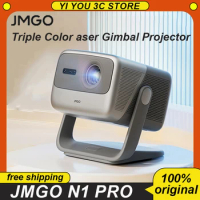 Jmgo N1 Pro Triple Color Laser Projector 1080p Gimbal 3d Smart Android Tv 11 Video Beamer Cinema For Home Theater Video 1500cvia