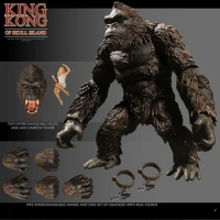 MEZCO Skull Island King Kong Gorilla Godzilla PVC Spiderman Action Figures Figure Collection Model Kids Gift Toys 28cm