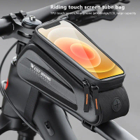 Beg Skrin Sentuh Telefon Basikal, WEST BIKING, 7.0 Inci, Beg Tiub Atas Reflektif Basikal, Bahan Kera