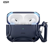 ESR for AirPods Pro 2022 Cyber Armor Tough Cover with HaloLock Protective Case with Keychain for AirPods Pro Earphone