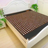 Foldable NEW King size Korea heated mattress cover thermal infrared jade heating massage mattress Free Gift eye cover