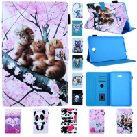 Leather Cover for Samsung Tab A 10.1 T580 Case Stand Wallet printed Funda Case for Samsung Galaxy Tab A 10.1 2016 SM T580 T585