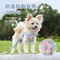 Dog leash vest style small teddy bear pommy special chest strap puppy leash walking cat leash dog accessories collar