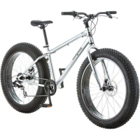 Mongoose Malus Fat Tire Mountain Bike, 26-In Bicycle Wheels, Steel Frame, 7 Speed Drivetrain, Disc Brakes