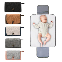 Foldable urine-proof pad, multifunctional portable baby diaper changing bag