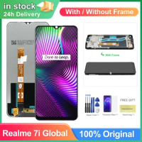 6.5" Display Screen for Realme 7i (Global) Lcd Display Digital Touch Screen with Frame Assembly for OPPO Realme 7i Replacement