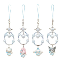 【SANRIO 三麗鷗】母親節禮物 水色夢天使系列 復古串珠手機吊飾
