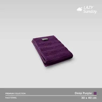Handuk Kecil / Handuk Muka / Face Towel - Premium Towel 30x40 cm - LAZY Sunday Deep Purple