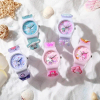 For You Watch Kids 3D Pattern Sanrio Wrist Watch Cinnamoroll Hello Kitty Waterproof Quartz Watch Kur