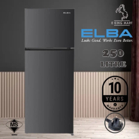 ELBA 250L Top Mount Refrigerator ER-Q2638(SV) No Frost Peti Sejuk Ais 2 Pintu