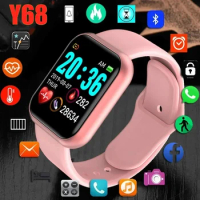 Multifunctional Y68 Smart Watch Men Women Bluetooth Connected Phone Music Fitness Sports Bracelet Sleep Monitor Smartwatch D20
