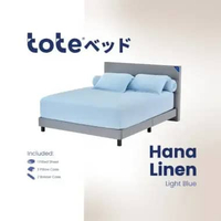 Tote Hana Linen | Sprei Aesthetic Katun Jepang Light Blue 160 x 200