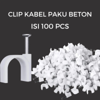 Clip Cable 20 mm Paku Beton Klem Pengencang Kabel Gantungan Dinding