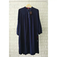 Tunik Polos Rayon Jumbo Navy - M