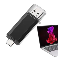 128GB Type C Flash Drive 2 In 1 OTG USB Memory Stick With Keychain Dual Plug Photo Accessories For Smartphones Computers Tablet