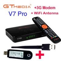 10pcs GTMEDIA v7 pro Satellite Receiver Decoder HD TV Box Converter, Receptor, V7 Pro, DVB-S2, H.265, DVB-T2, 10 PCs/Lot