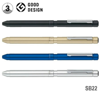 ZEBRA 斑馬 SB22 SHARBO X LT3 多變組合筆 (金屬筆夾) (附筆擦及精美禮盒)