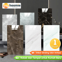 HOOMIE 10PCS Wallpaper Dinding Vinyl Marble 60*30CM PVC Stiker Dinding Lantai Vinyl Granit Cabinet M