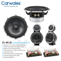 1kit 6.5 inch 3-way Car Sound System 3.5" Midrange Treble bass Full Frequency Component Speakers Kit 6.5 Subwoofer woofer set