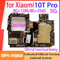 Unlocked Original MotherBoard for Xiaomi 10T Pro MainBoard Fully Tested Good Working Logic Board Circuits Plate for Mi 10t Pro