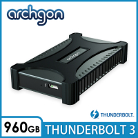 archgon X70 II外接式固態硬碟Thunderbolt 3-960GB -曜石黑