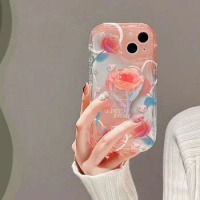 3D Rose Flower Holder Case For OnePlus Nord N200 N20 SE CE3 N300 ACE 2 5G Beautiful Transparent Tpu Phone Case Cover