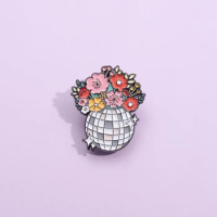 Flowers Plant Pot Enamel Pin Trendy Flowerpot Brooches Metal Collect Cartoon Lapel Badge Backpack Clothes Collar Pin Accessories