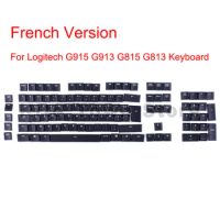 A full set French Version G915 88pcs Key Caps for Logitech G813 G913 G815 G915 RGB TKL Wireless Keyboard Black / White