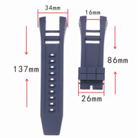 Watch accessories 34mm men's and women's sports watch strap For INVICTA watch Invera Russian diver rubber silicone strap