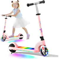 Electric Scooter for Ages 6-12 Mainly 6-10,Kids Electric Scooter with Adjustable Height,Kick Scooter for Kids Up To 110 Lbs