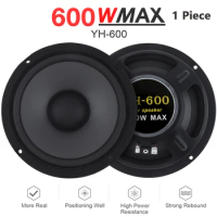 1 Piece 6.5 Inch Car Speakers 600W 2-Way Vehicle Door Subwoofer Audio Stereo Full Range Frequency Automotive Speakers for Car