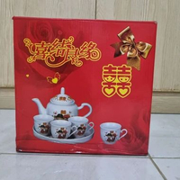 Tepai Set Pengantin Teapai Tea Set Wedding Teko Cangkir Teh Pernikahan Keramik Porcelain Couple