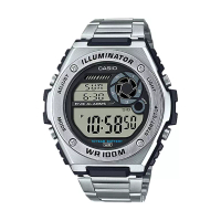 Casio Jam Tangan Pria Casio General MWD-100HD-1AVDF Illuminator Digital Dial Stainless Steel Band