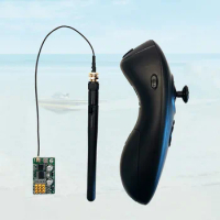1set 2.4G 3CH Radio Remote Control Kits Transmitter+Receiver+Booster Antenna Control Distance 500m for RC Tug Bait Life Boat
