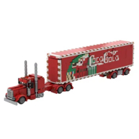 MOC Ideas Technical Car Coca-Cokeing Christmas Truck City Vehicles Set Building Blocks Toys For Children Christmas New Year Gift