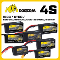 DOGCOM Battery Lipo 4S 150C 450 560 650 850 1300 1350 1550mah 14.8V 4S1P 4 Cells แบตเตอรี่