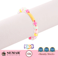 Gelang Emas Tali Plat Engrave Anak Candy Pop Gold 10Kย Semarย Nusantara