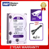 Western Digital WD Purple HDD 1TB 2TB 3TB 4TB SATA 6.0Gb/s 3.5" Hard Drive Disk For Security System Video Recorder DVR NVR CCTV