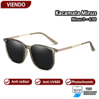Viendo Kacamata Frame Hitam Minus Wanita Pria Cowok Fashion Keren Anti Sinar Matahari UV400 Kaca Mat