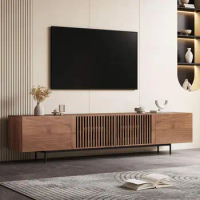 Mid Century Modern TV Stand for 75 inch TV - Wood TV Console Media Cabinet with Storage - Home Entertainment Center in Walnut