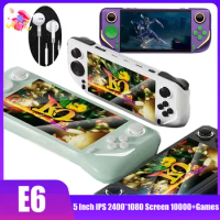 E6 Handheld Game Console 5 Inch IPS Full Screen Portable Video Game Player Connect TV 10000 Games Doubles Arcade Game Console