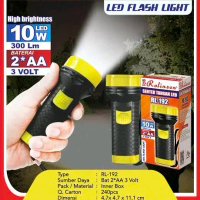 Senter Baterai ABC alkaline Merah kuning terang led batrai AA A2